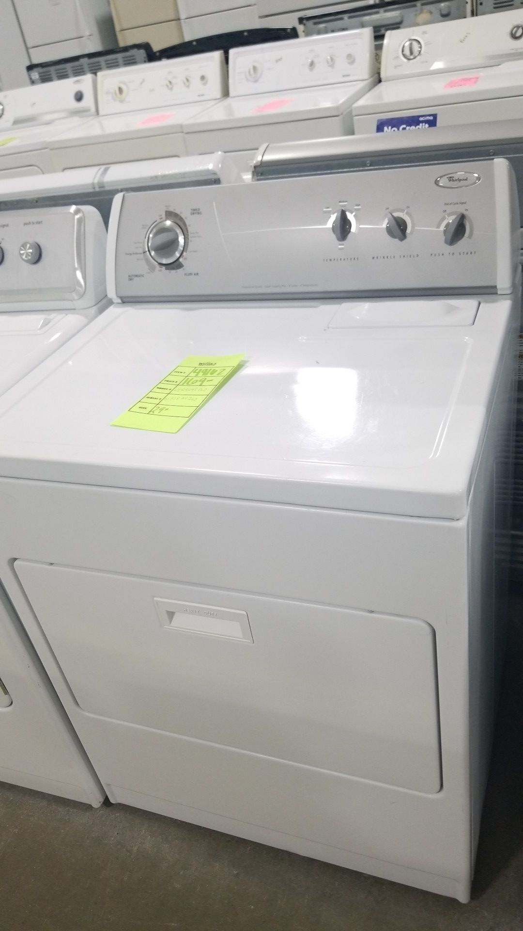 Whirlpool electric dryer 29inches