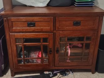 Mission Style Oak Media Stand