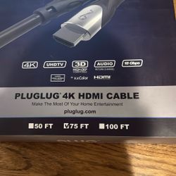 Brand New In Box 75 Foot HDMI Cable 4k rated 