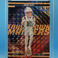 Drake Maye 2025 Panini Mosaic Touchdown Masters Fluorescent Orange #9 - Patriots