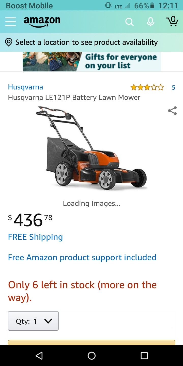 Husqverna self-propelled lawn mower