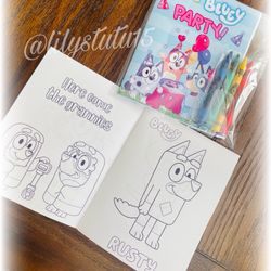 Personalized Bluey Coloring Book