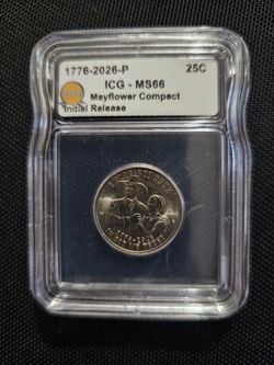 ICG MS66 1(contact info removed) P Mayflower Compact Quarter Dollar