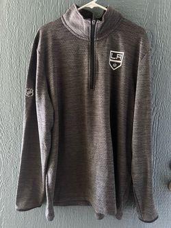 NHL Los Angeles Kings Fanatics Authentic Pro Quarter Zip Gray Pullover Mens XL