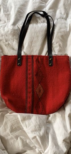 Gorgeous Red Wool Tote Bag
