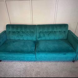 Suede Sleeper Sofa 