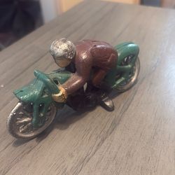 Vintage Hubley Diecast Toy _ Motorcycle Racer