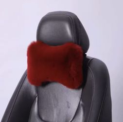 Winter Car Seat Neck Rest Pillow Plush Car Headrest Plush Cushion Warmth and Comfort Universal Lumbar Pillow Support Accessories