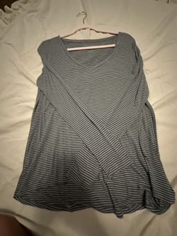 Striped American Eagle Long Sleeve Tee Size M