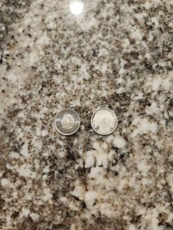 Two 1/10 ounce silver coins