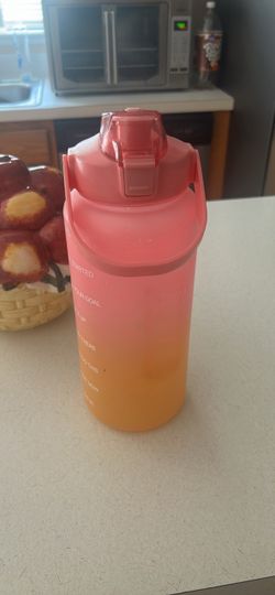 Large Motivational Water Bottle with Time Markers