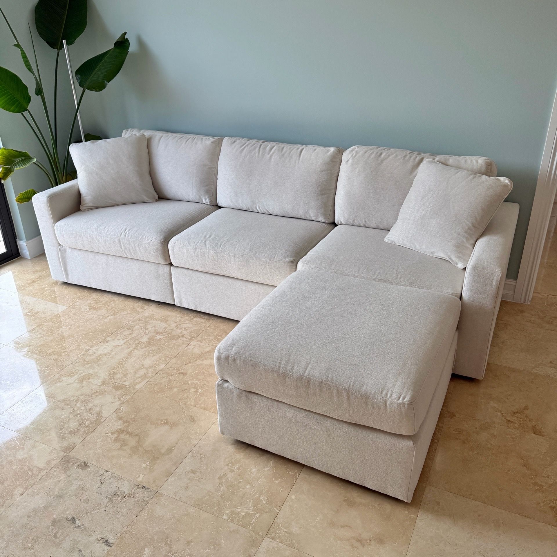 New Ivory Sectional Couch