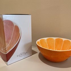 Punch Bowl shaped like half an Orange Fruit - Sonoma
