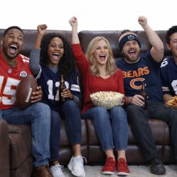 Six Piece Leather Sectional Seating For Parties