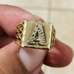 Gold A ring 