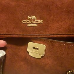 Suede Coach bag