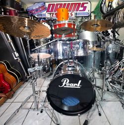 Pearl Export chrome  Complete Drum Set 🥁  !! $550 or best offer !!