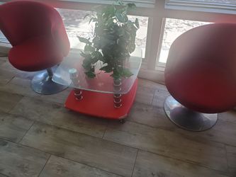 Chairs set with table