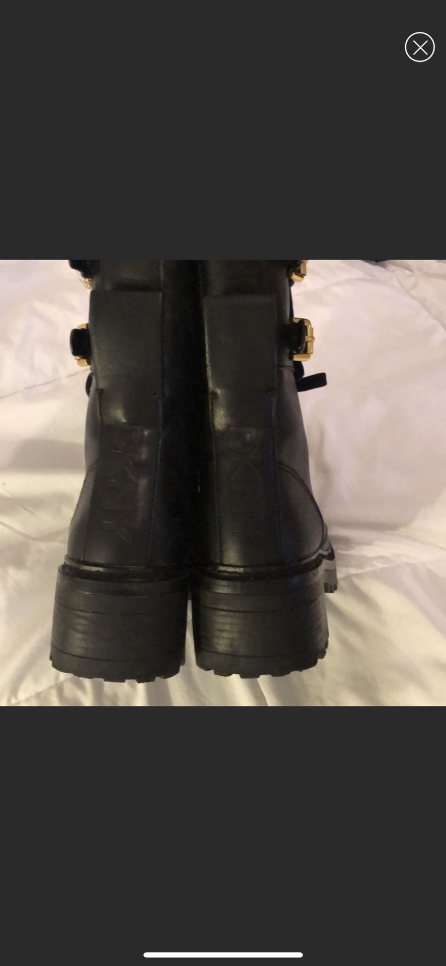 DKNY Woman Combat Boots Size 9