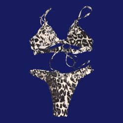 New 2-piece Animal Print Bikini Swimsuit Set 