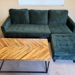 Green Velvet Couch