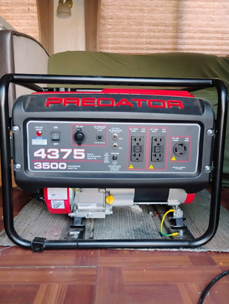 Predator 4375 Generator – 3500 Running / 4375 Starting Watts