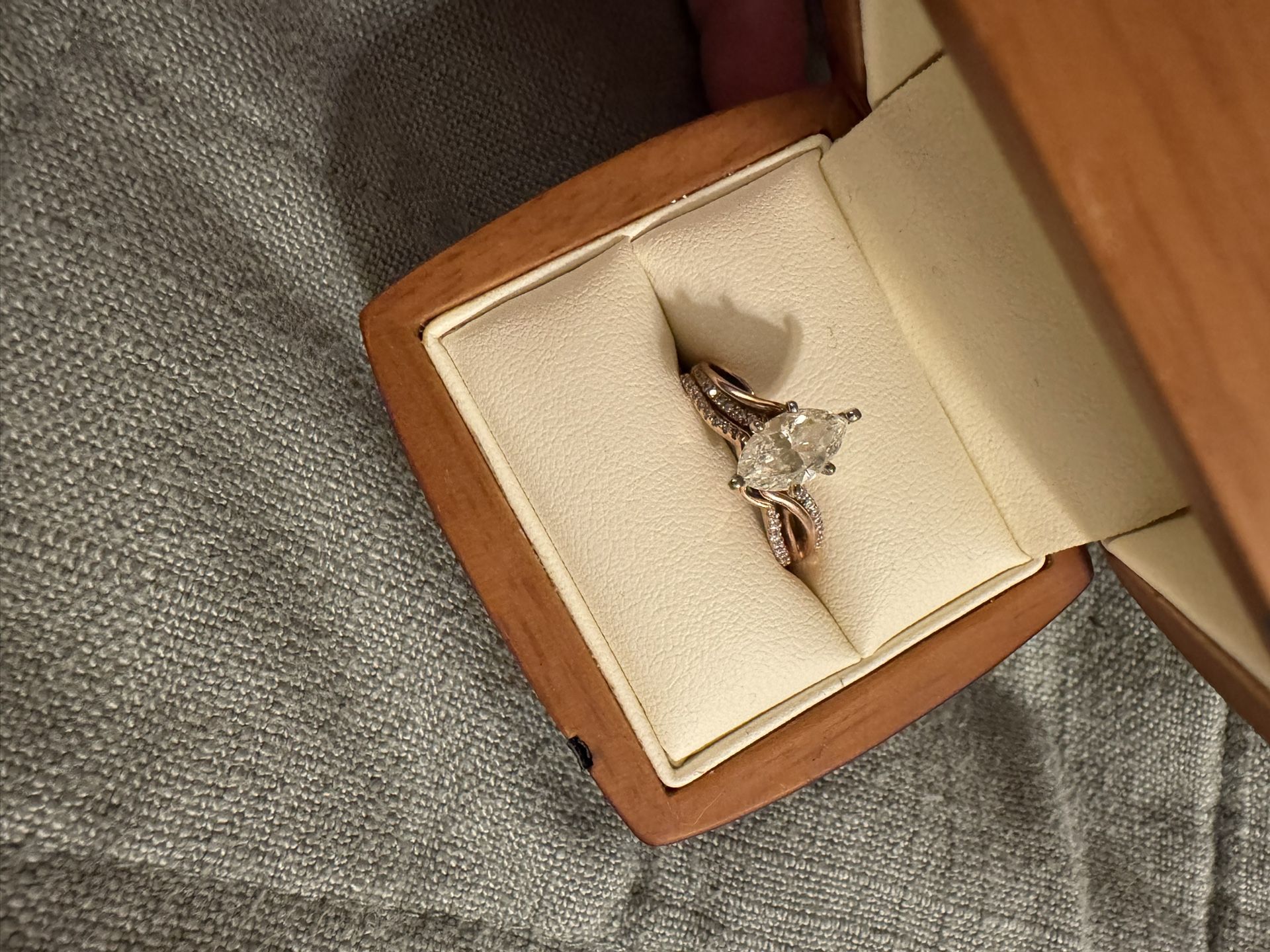 Marquise Cut Diamond Wedding Set