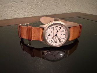 Hamilton Khaki Field Mechanical (White Dial with Tan Leather NATO/Cuff Strap