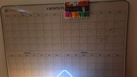 Planner-4 month whiteboard Planner