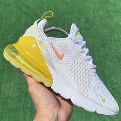 NIKE AIR MAX 270 “WHITE / YELLOW STRIKE” (Size 9.5, Women’s / 8, Men’s)