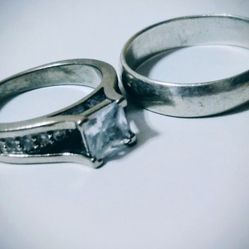 Beautiful Couples Silver Rings 925
