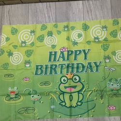 Frog Birthday Decorations Tableware - Green Frog Theme Baby Shower Birthday Party Supplies Decor