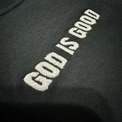 God Is Good Black (embroidered) Shirt 