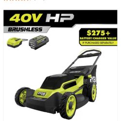 RYOBI 40V HP Brushless 20 in. Cordless Battery Walk Behind Push Mower with 6.0 Ah Battery and Charger