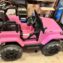 Pink Motorized Jeep