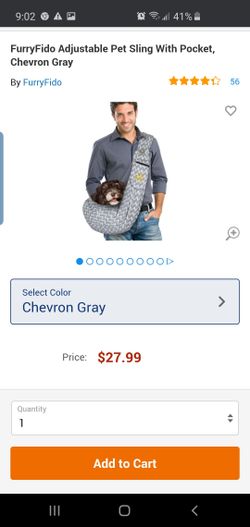 New adjustable & reversible pet sling sz M