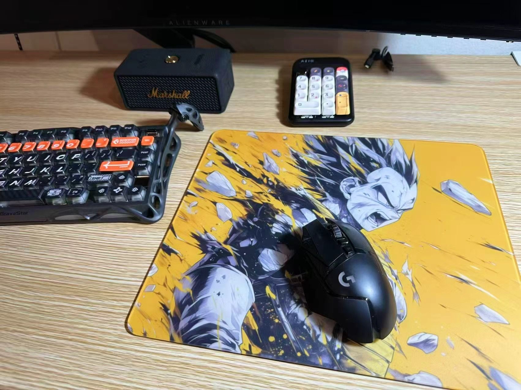 Dragon Ball Vegeta Premium Glass Gaming Mouse Pad