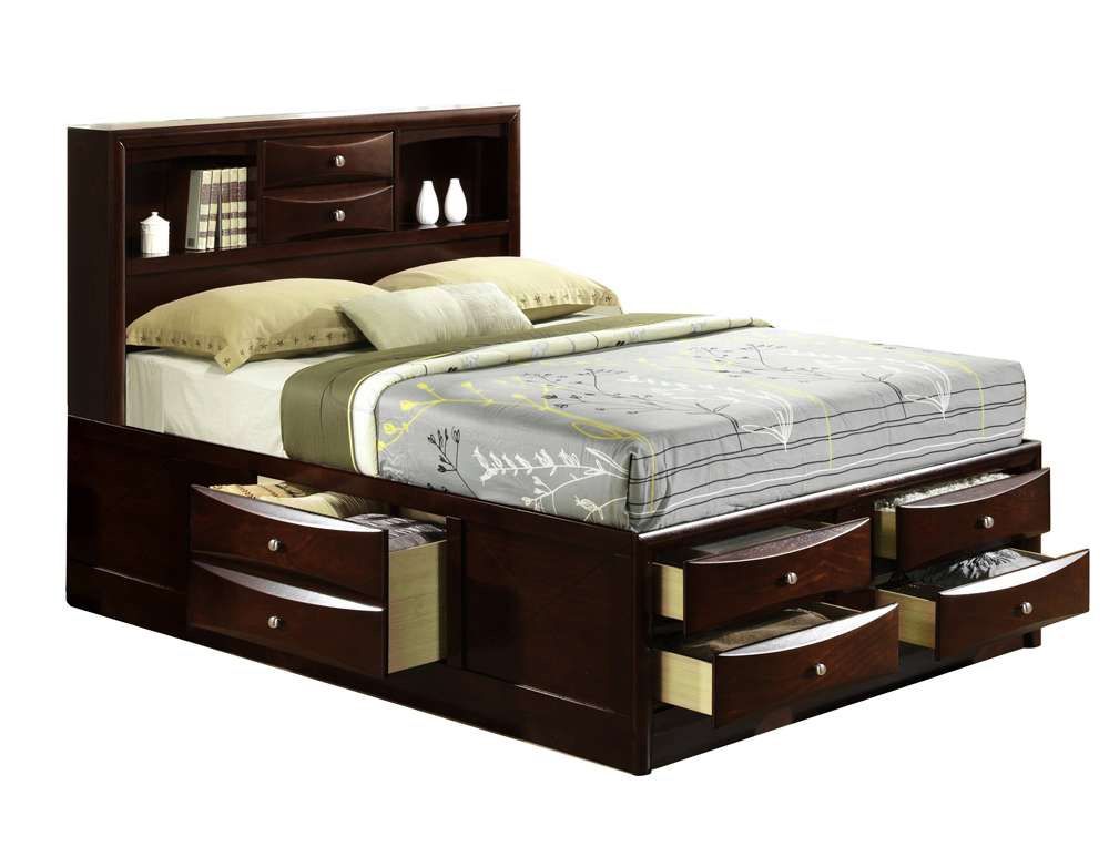 Queen, bed with eight drawers