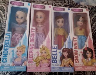 Princess Doll Set of 4 – Cinderella, Sleeping Beauty, Belle, Snow White