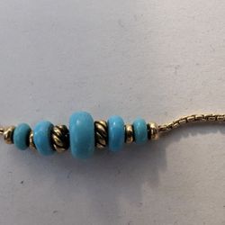 David Yurman Rio Rondelle 18k Gold/Turquoise Bracelet 