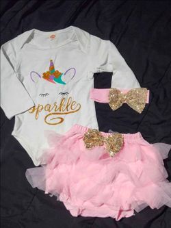 Baby Unicorn Tutu Outfit 9-12mo
