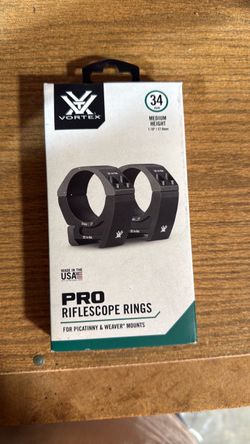 Vortex Pro Riflescope Rings 34mm Medium Height