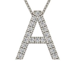 Natural Diamond Iced Out Initial Pendants. 