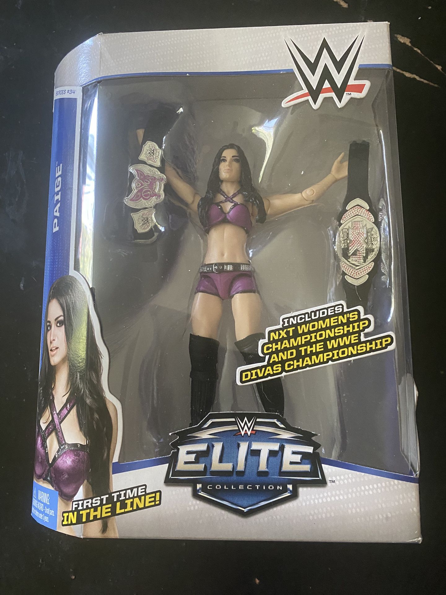 WWE Mattel Paige Elite Wrestling Figure Series 34 Diva NXT titles New In Box