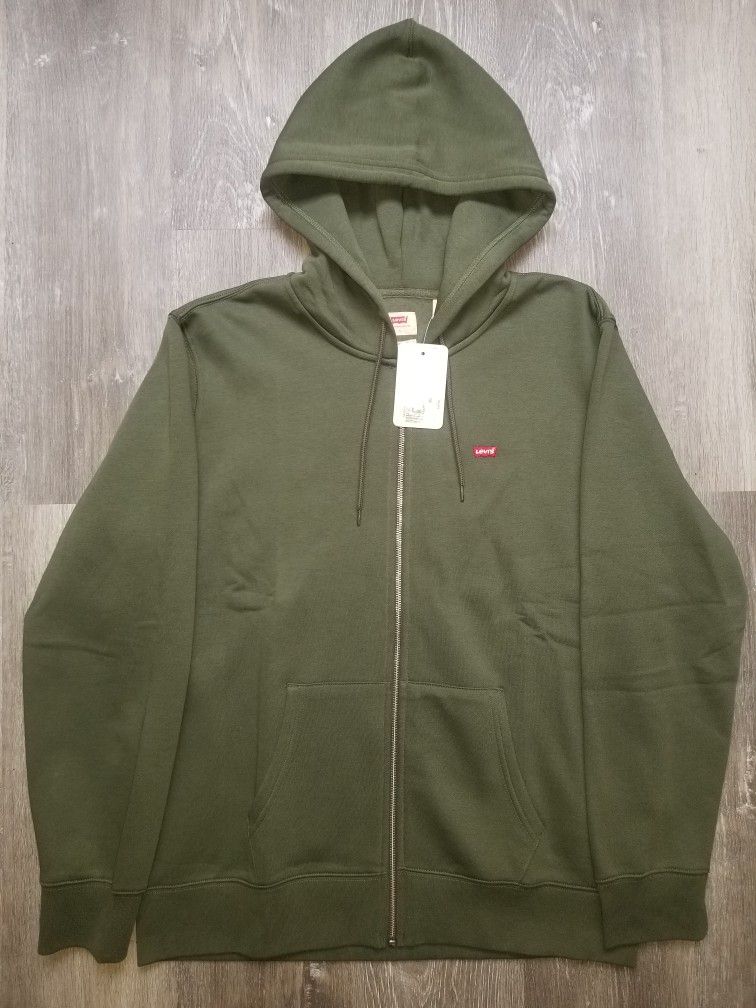 Mens Levi Zip Up Hoodie Size Large