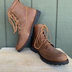 Timberland Attleboro Mid Lace Boot Wheat Full Grain Leather A5YQS Mens Size 12