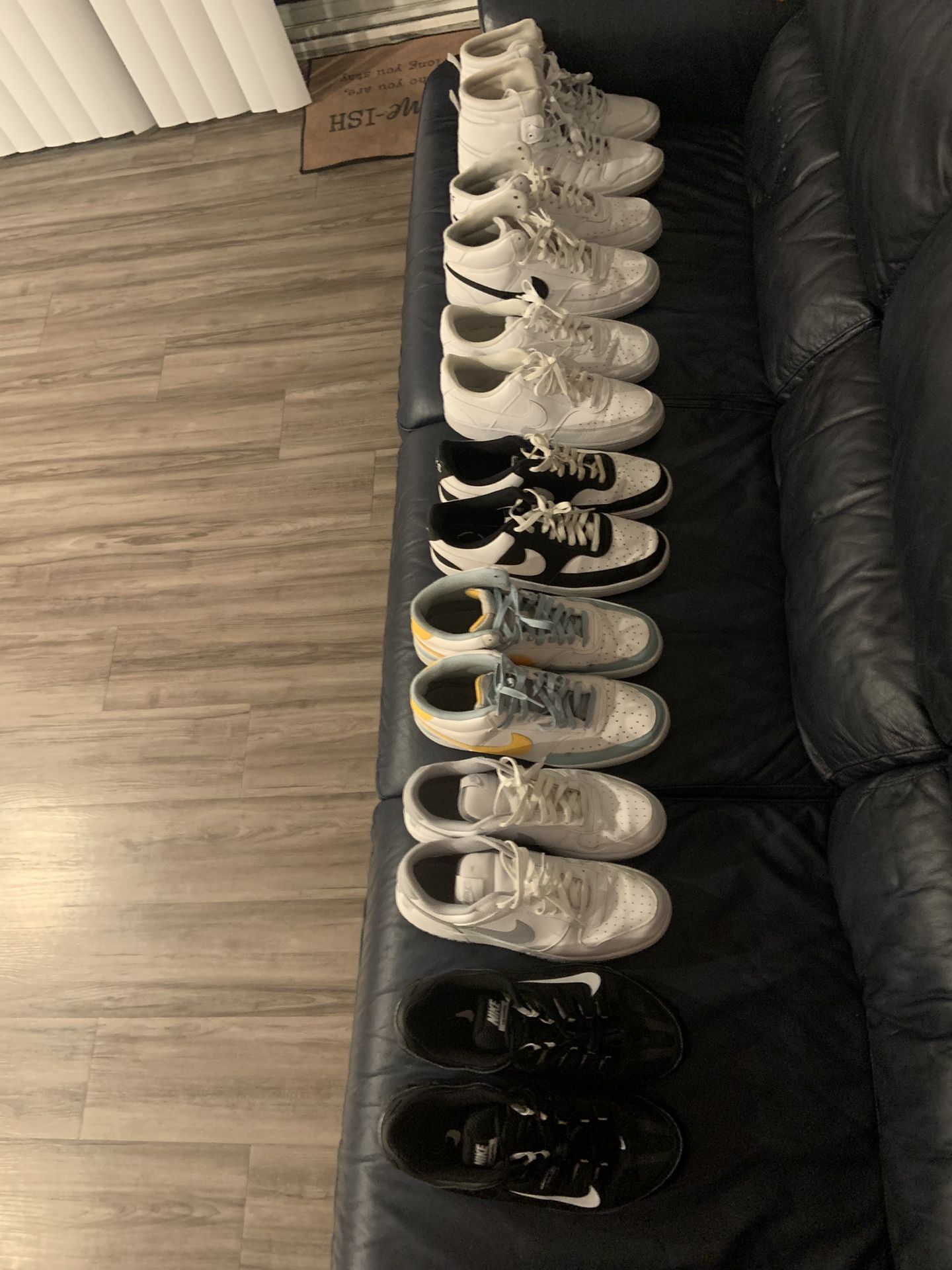Nike’s 11.5/12- Levi 12