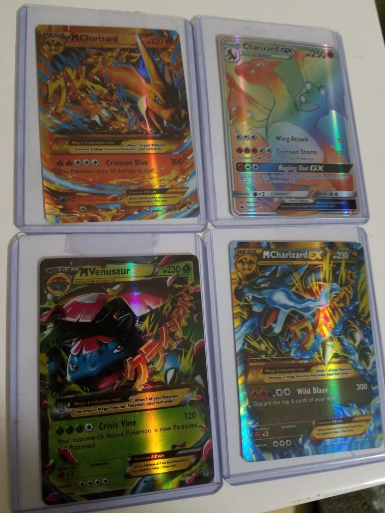 Holo pokemon charizard lot and venusaur