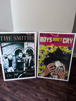 Smiths and the Cure framed posters