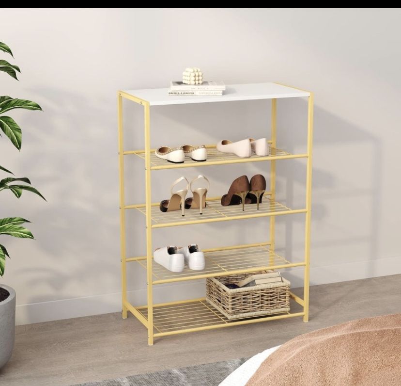 New Shoe Rack Gold